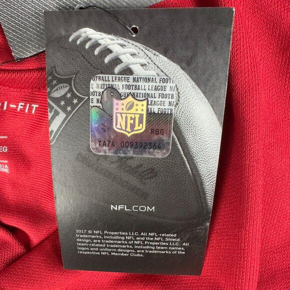 Nike NFL Tampa Bay Buccaneers Hoodie Shirt Womens XL Red & Gray Dri-Fit - Picture 6 of 13